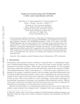 Scaling structural learning with NO-BEARS to infer causal transcriptome
  networks