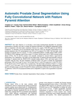 Automatic Prostate Zonal Segmentation Using Fully Convolutional Network
  with Feature Pyramid Attention