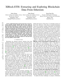 XBlock-ETH: Extracting and Exploring Blockchain Data From Ethereum