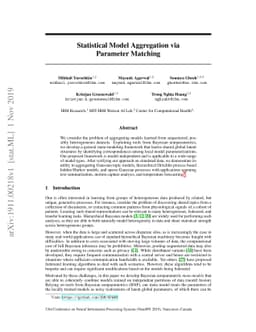 Statistical Model Aggregation via Parameter Matching