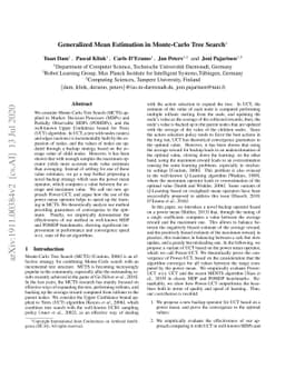 Generalized Mean Estimation in Monte-Carlo Tree Search