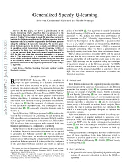 Generalized Speedy Q-learning
