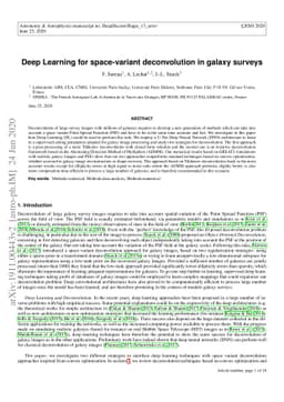 Deep Learning for space-variant deconvolution in galaxy surveys