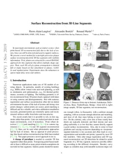 Surface Reconstruction from 3D Line Segments