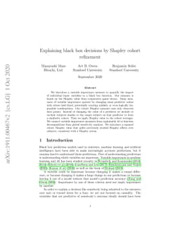 Explaining black box decisions by Shapley cohort refinement