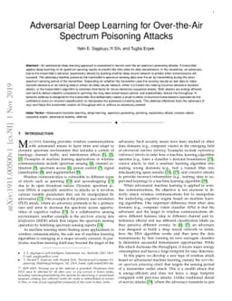 Adversarial Deep Learning for Over-the-Air Spectrum Poisoning Attacks