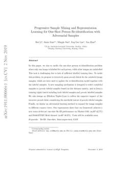 Progressive Sample Mining and Representation Learning for One-Shot
  Person Re-identification with Adversarial Samples