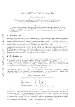 Statistical EL is ExpTime-complete