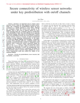Secure Connectivity of Wireless Sensor Networks Under Key
  Predistribution with on/off Channels
