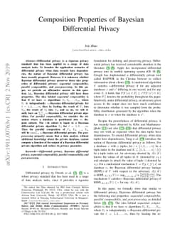 Composition Properties of Bayesian Differential Privacy