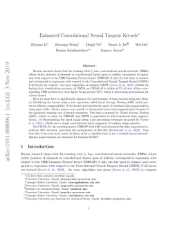Enhanced Convolutional Neural Tangent Kernels