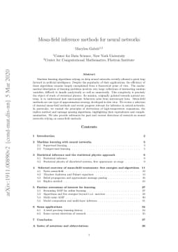 Mean-field inference methods for neural networks