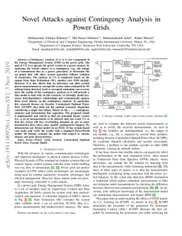 Novel Attacks against Contingency Analysis in Power Grids