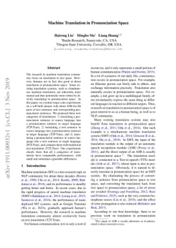 Machine Translation in Pronunciation Space