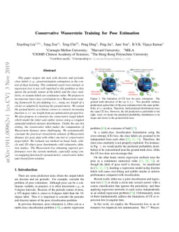 Conservative Wasserstein Training for Pose Estimation