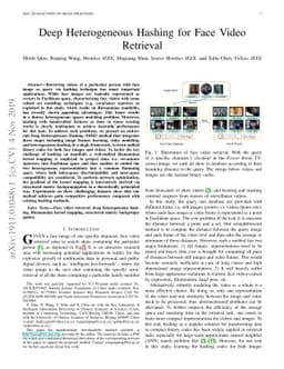 Deep Heterogeneous Hashing for Face Video Retrieval