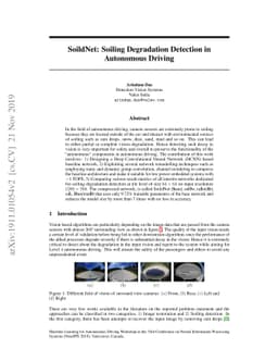 SoildNet: Soiling Degradation Detection in Autonomous Driving
