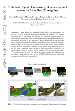 Technical Report: Co-learning of geometry and semantics for online 3D
  mapping