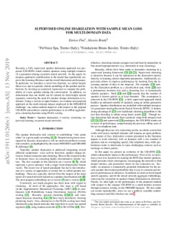 Supervised online diarization with sample mean loss for multi-domain
  data