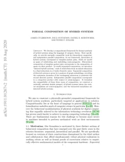 Formal composition of hybrid systems