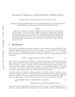 Asymptotic Consistency of Loss-Calibrated Variational Bayes