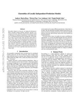 Ensembles of Locally Independent Prediction Models