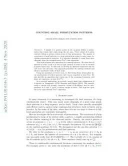 Counting Small Permutation Patterns