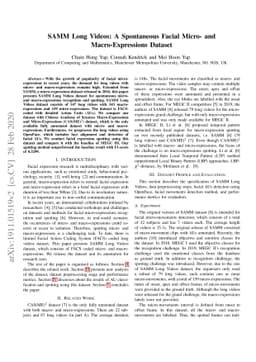 SAMM Long Videos: A Spontaneous Facial Micro- and Macro-Expressions
  Dataset