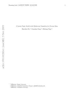 A Latent Topic Model with Markovian Transition for Process Data