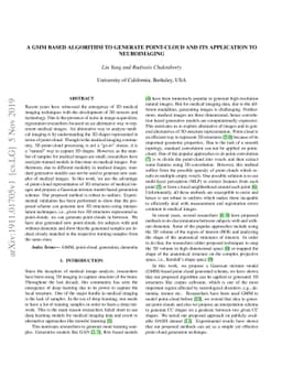 A GMM based algorithm to generate point-cloud and its application to
  neuroimaging