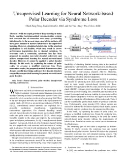 Unsupervised Learning for Neural Network-based Polar Decoder via
  Syndrome Loss