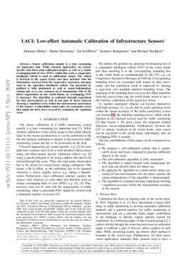 LACI: Low-effort Automatic Calibration of Infrastructure Sensors