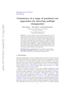 Consistency of a range of penalised cost approaches for detecting
  multiple changepoints