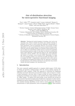 Out of distribution detection for intra-operative functional imaging