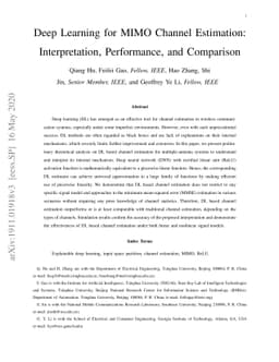 Deep Learning for MIMO Channel Estimation: Interpretation, Performance,
  and Comparison
