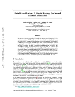 Data Diversification: A Simple Strategy For Neural Machine Translation
