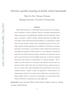 Selective machine learning of doubly robust functionals