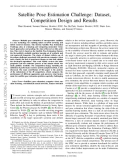 Satellite Pose Estimation Challenge: Dataset, Competition Design and
  Results