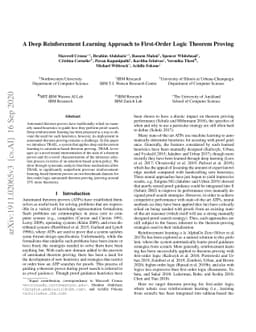 A Deep Reinforcement Learning Approach to First-Order Logic Theorem
  Proving