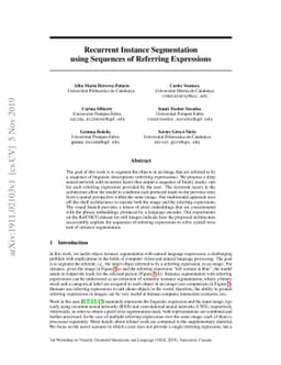 Recurrent Instance Segmentation using Sequences of Referring Expressions