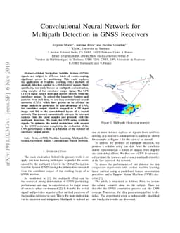 Convolutional Neural Network for Multipath Detection in GNSS Receivers