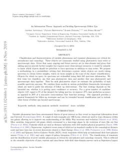 An Information Theory Approach on Deciding Spectroscopic Follow Ups