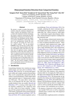 Dimensional Emotion Detection from Categorical Emotion