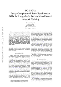 DC-S3GD: Delay-Compensated Stale-Synchronous SGD for Large-Scale
  Decentralized Neural Network Training