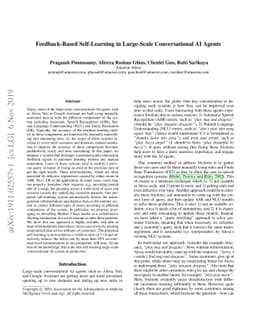 Feedback-Based Self-Learning in Large-Scale Conversational AI Agents