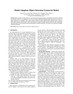 Model Adaption Object Detection System for Robot
