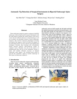 Automatic Tip Detection of Surgical Instruments in Biportal Endoscopic
  Spine Surgery