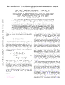 Deep neural network Grad-Shafranov solver constrained with measured
  magnetic signals