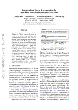 Contextualized Sparse Representations for Real-Time Open-Domain Question
  Answering
