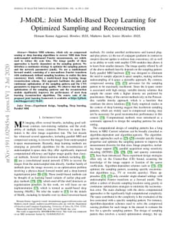 J-MoDL: Joint Model-Based Deep Learning for Optimized Sampling and
  Reconstruction